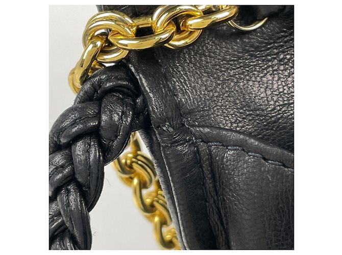 Borsa a tracolla Chanel in pelle nera - vista 7