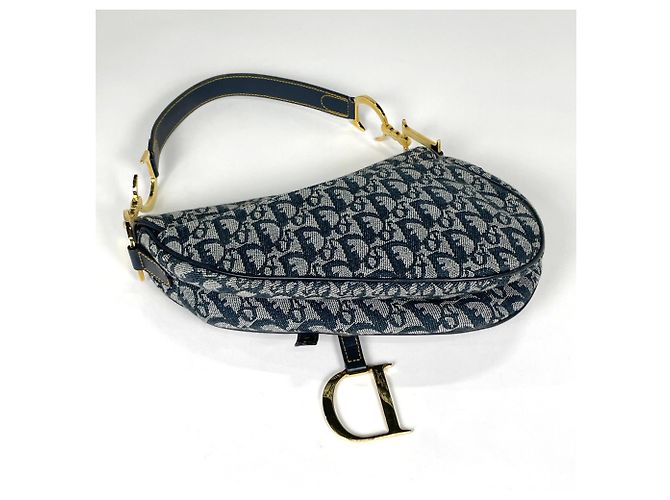 Borsa Saddle Christian Dior Navy - vista 2