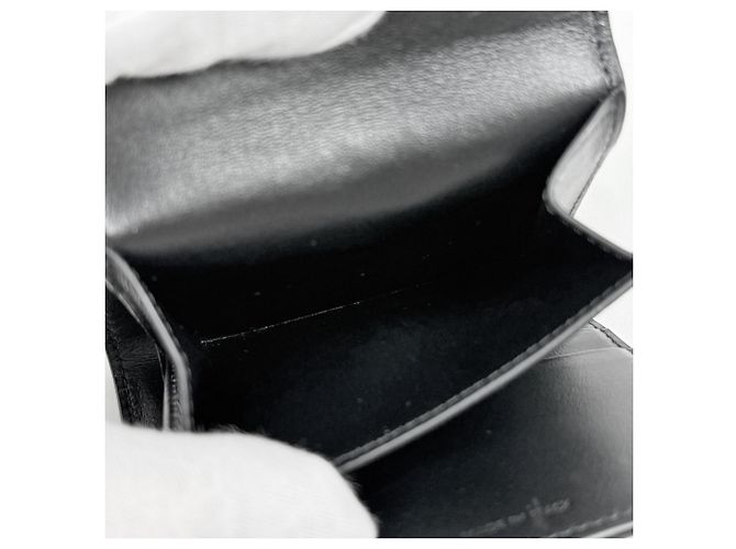 Céline Cartera Tri-fold Celine en piel negra - vista 5