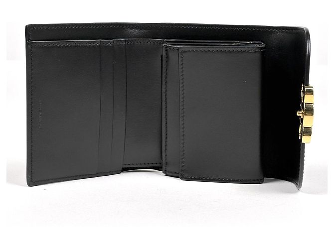 Céline Cartera Tri-fold Celine en piel negra - vista 6