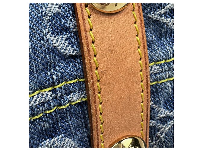 Borsa a tracolla Louis Vuitton Monogram Denim Blue - vista 3