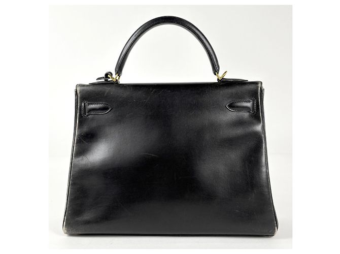 Hermès Borsa Hermes Kelly 32 in pelle Box Calf nera - vista 3