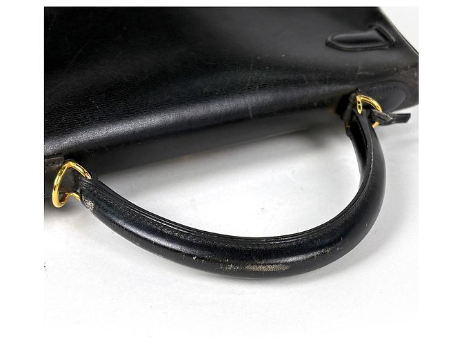 Hermès Borsa Hermes Kelly 32 in pelle Box Calf nera - vista 9