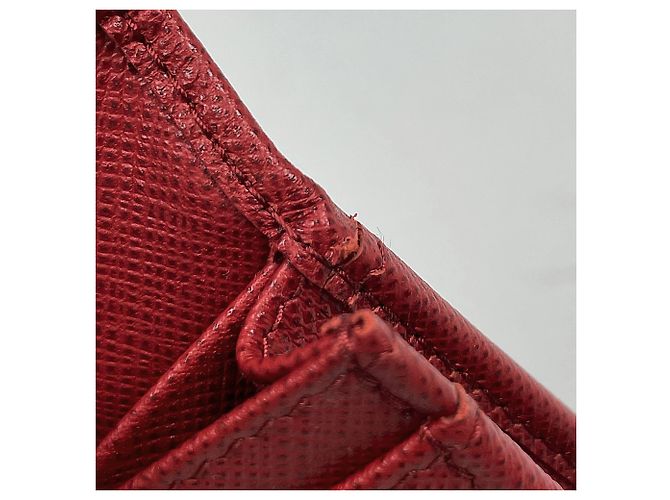 Prada Visitenkartenetui aus rotem Saffiano-Leder - Ansicht 4