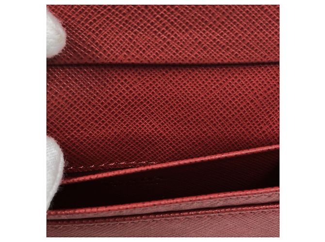 Prada Visitenkartenetui aus rotem Saffiano-Leder - Ansicht 5