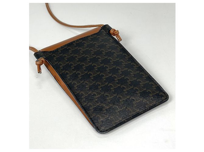 Céline Borsa a tracolla Celine marrone - vista 2