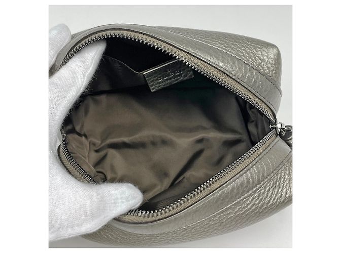 Pouch in pelle con frange Gucci Soho Interlocking G - vista 5
