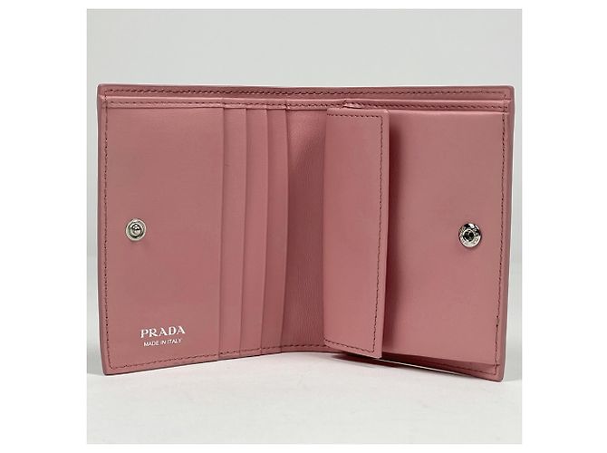 Cartera bi-fold Prada de piel rosa - vista 7