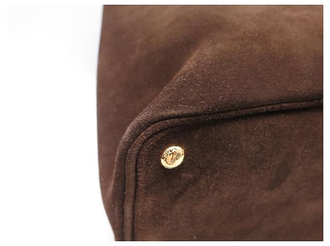 BORSA A MANO PRADA DOUBLE GM B2756T IN Camoscio SCAMOSCIATO TOTE BAG A TRACCOLLA - vista 19