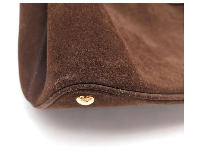 BORSA A MANO PRADA DOUBLE GM B2756T IN Camoscio SCAMOSCIATO TOTE BAG A TRACCOLLA - vista 20