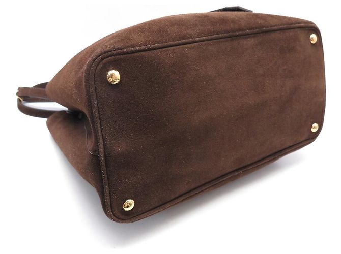 BORSA A MANO PRADA DOUBLE GM B2756T IN Camoscio SCAMOSCIATO TOTE BAG A TRACCOLLA - vista 3