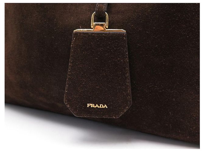 BORSA A MANO PRADA DOUBLE GM B2756T IN Camoscio SCAMOSCIATO TOTE BAG A TRACCOLLA - vista 6
