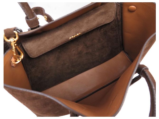 BORSA A MANO PRADA DOUBLE GM B2756T IN Camoscio SCAMOSCIATO TOTE BAG A TRACCOLLA - vista 7