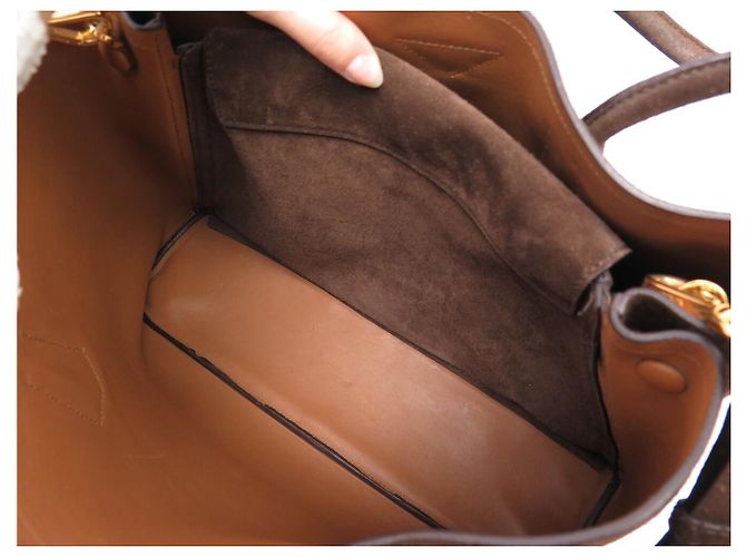 BORSA A MANO PRADA DOUBLE GM B2756T IN Camoscio SCAMOSCIATO TOTE BAG A TRACCOLLA - vista 8