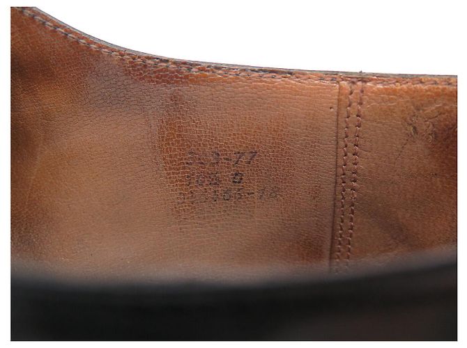 SCARPE VINTAGE JM WESTON 303 RICHELIEU PUNTA QUADRATA PELLE DI CAPRA NERA - vista 10