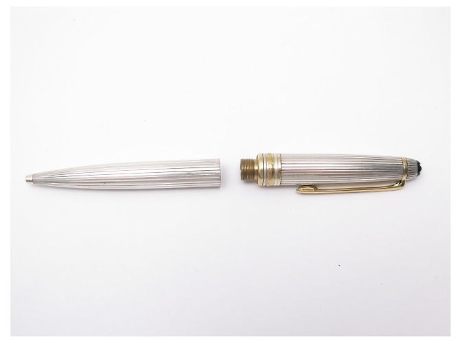PENNA A SFERA VINTAGE MONTBLANC MEISTERSTUCK SOLITAIRE DOUE ARGENTO 925 - vista 11