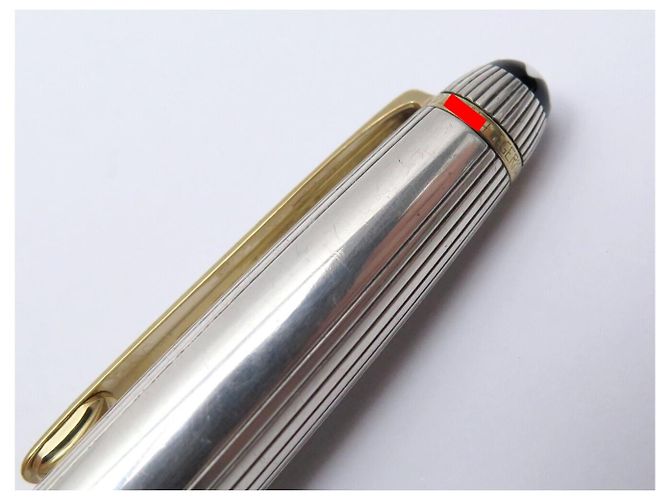 PENNA A SFERA VINTAGE MONTBLANC MEISTERSTUCK SOLITAIRE DOUE ARGENTO 925 - vista 15