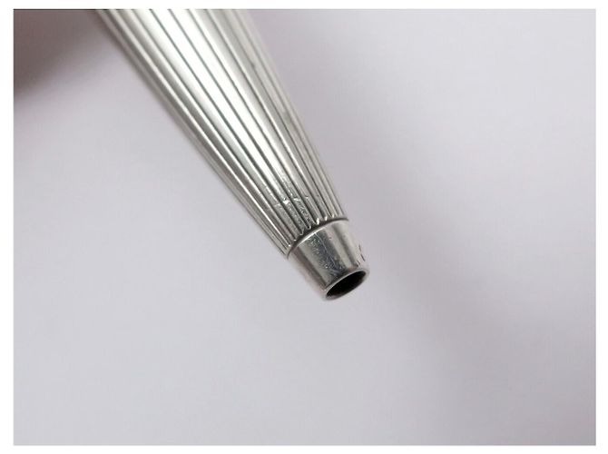 PENNA A SFERA VINTAGE MONTBLANC MEISTERSTUCK SOLITAIRE DOUE ARGENTO 925 - vista 16