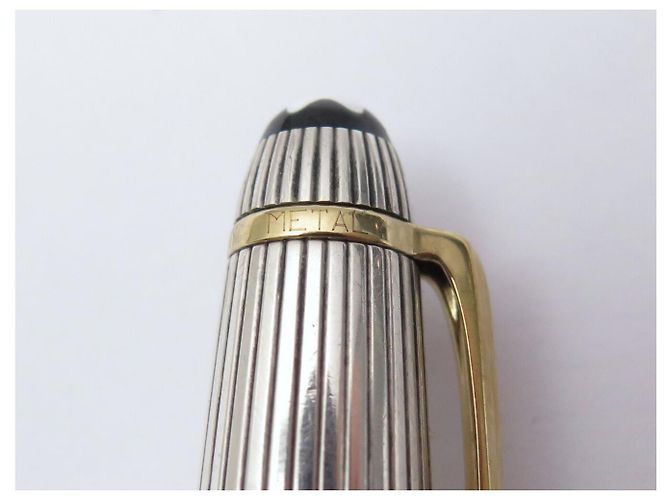 PENNA A SFERA VINTAGE MONTBLANC MEISTERSTUCK SOLITAIRE DOUE ARGENTO 925 - vista 5