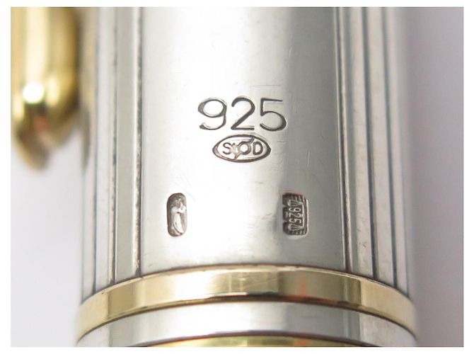 PENNA A SFERA VINTAGE MONTBLANC MEISTERSTUCK SOLITAIRE DOUE ARGENTO 925 - vista 8