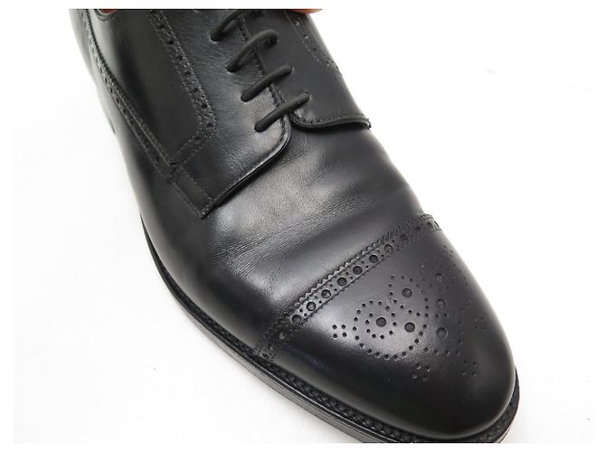 SCARPE JOHN LOBB BARAL DERBY PUNTA FLOREALE 10.5E 44.5 IN PELLE NERA - vista 12