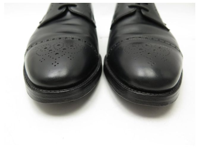 SCARPE JOHN LOBB BARAL DERBY PUNTA FLOREALE 10.5E 44.5 IN PELLE NERA - vista 4