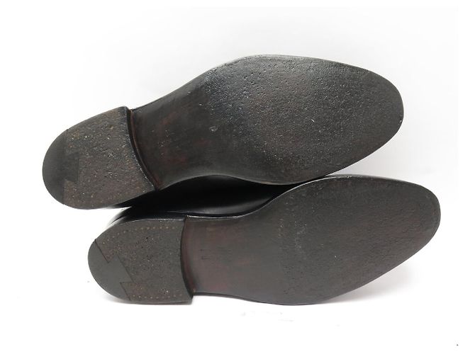 SCARPE JOHN LOBB BARAL DERBY PUNTA FLOREALE 10.5E 44.5 IN PELLE NERA - vista 6