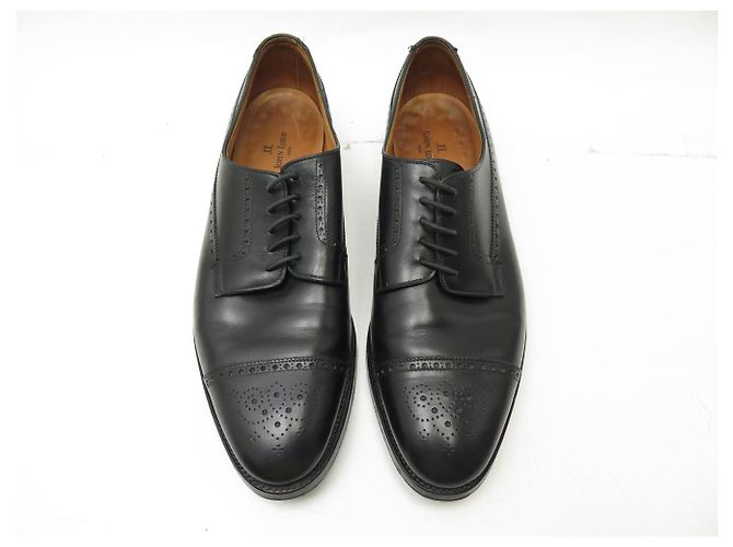 SCARPE JOHN LOBB BARAL DERBY PUNTA FLOREALE 10.5E 44.5 IN PELLE NERA - vista 8