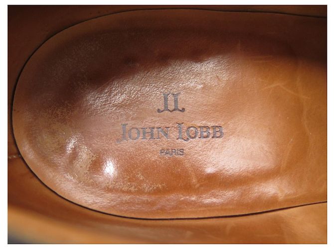 SCARPE JOHN LOBB BARAL DERBY PUNTA FLOREALE 10.5E 44.5 IN PELLE NERA - vista 9