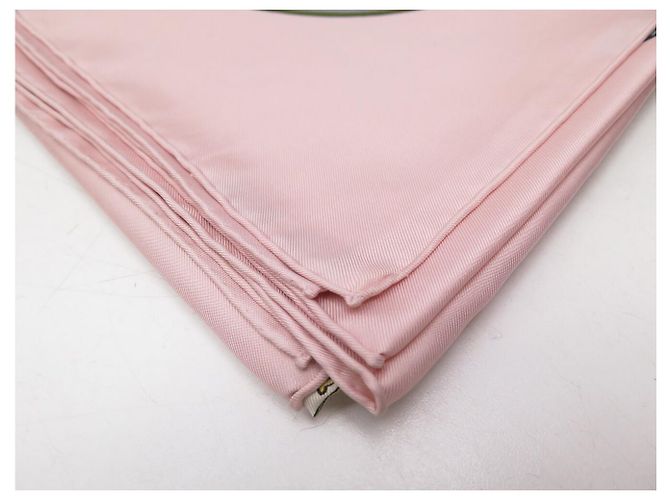 Hermès NEU HERMES SPRING ROSE PALE SEIDEN TUCH QUADRAT 90 LEDOUX PINK SILK SCARF - Ansicht 12