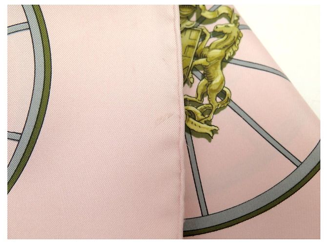 Hermès NEU HERMES SPRING ROSE PALE SEIDEN TUCH QUADRAT 90 LEDOUX PINK SILK SCARF - Ansicht 14
