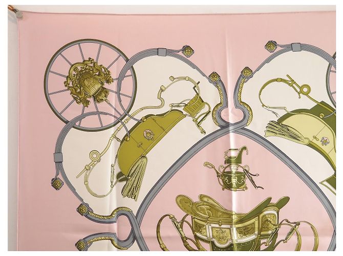 Hermès NEU HERMES SPRING ROSE PALE SEIDEN TUCH QUADRAT 90 LEDOUX PINK SILK SCARF - Ansicht 2