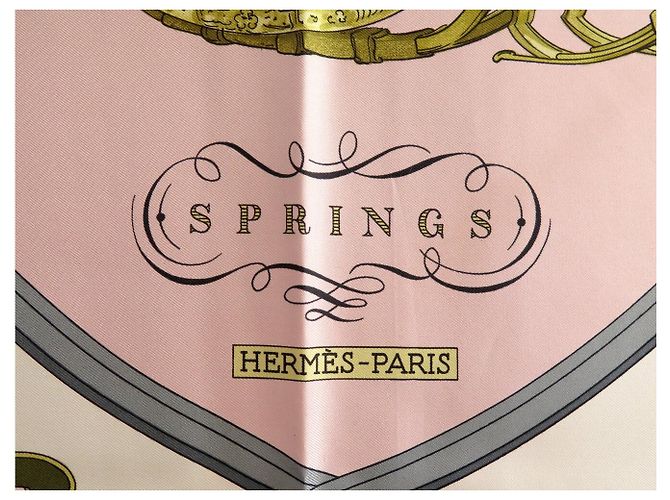 Hermès NEU HERMES SPRING ROSE PALE SEIDEN TUCH QUADRAT 90 LEDOUX PINK SILK SCARF - Ansicht 6