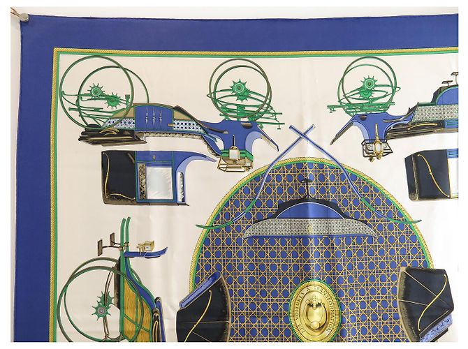 Hermès PAÑUELO HERMES LES VOITURES A TRANSFORMATION 1ERE EDITION 1965 CARRE SCARF - vista 2