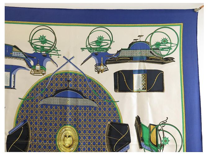 Hermès PAÑUELO HERMES LES VOITURES A TRANSFORMATION 1ERE EDITION 1965 CARRE SCARF - vista 3
