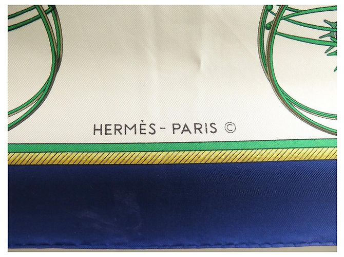Hermès PAÑUELO HERMES LES VOITURES A TRANSFORMATION 1ERE EDITION 1965 CARRE SCARF - vista 6