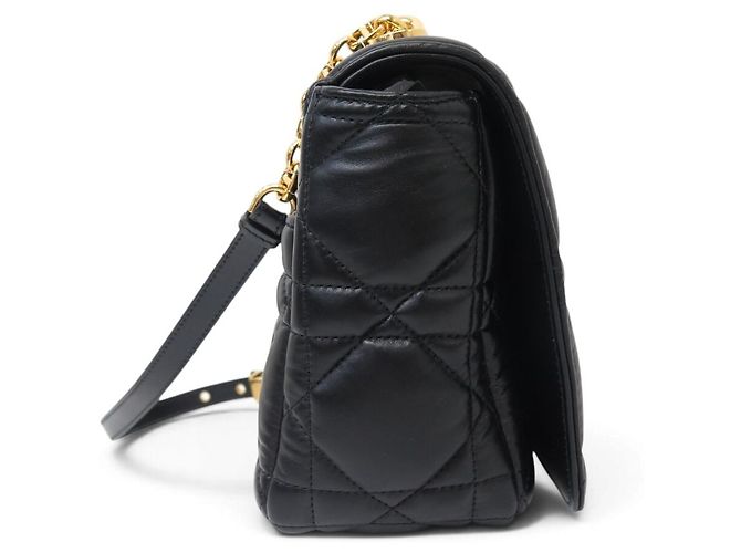 NUOVA BORSA DIOR CARO LARGE IN PELLE CANNAGE NERA A TRACCOLLA HAND BAG - vista 3