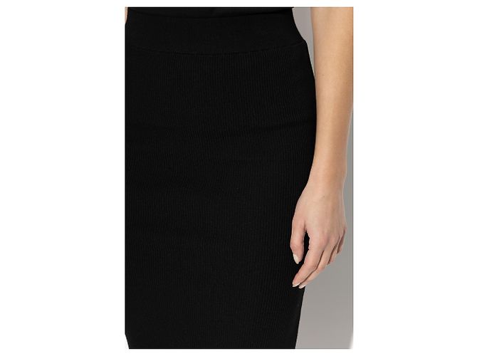 Dolce & Gabbana Schwarzer gerippter Bleistiftrock - Ansicht 3