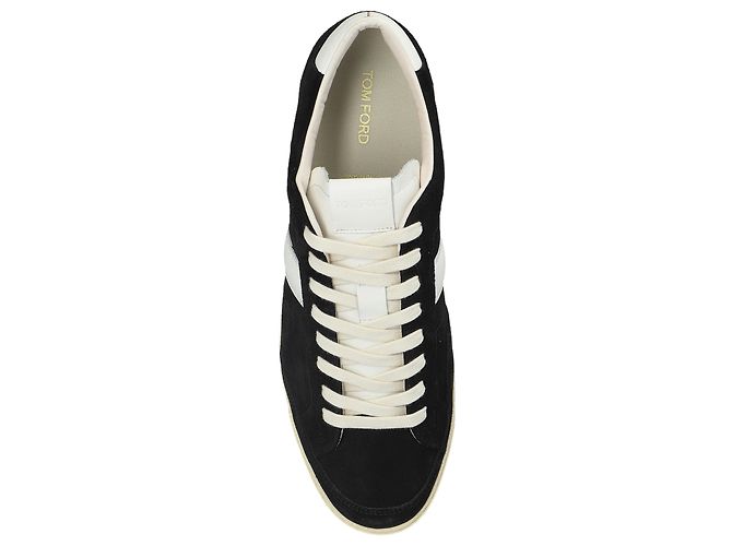 Baskets Tom Ford en daim noir et cuir - vue 4