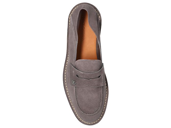 Mocasines Dolce & Gabbana de ante gris - vista 4