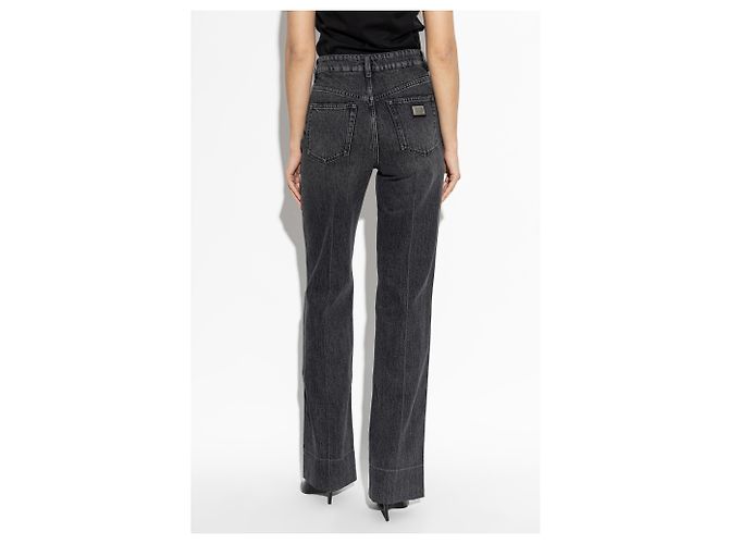 Dolce & Gabbana Jeans a gamba dritta grigi in cotone - vista 2