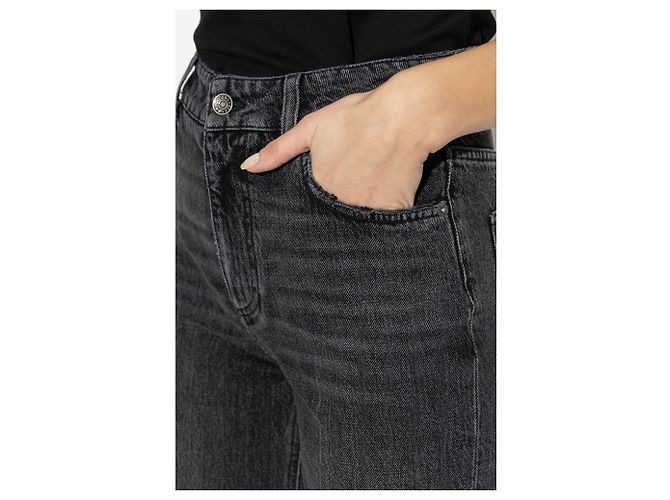 Dolce & Gabbana Jeans a gamba dritta grigi in cotone - vista 3