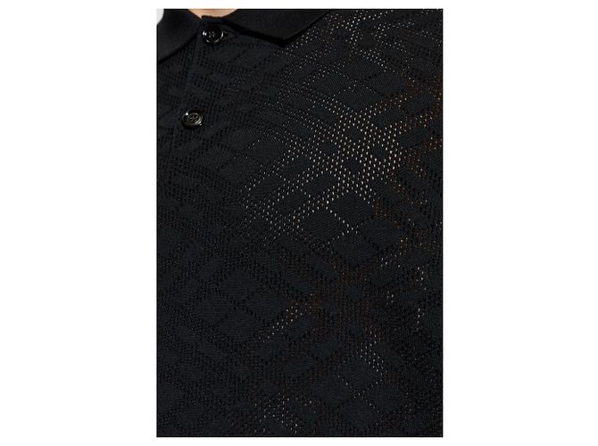 Polo Burberry Marcus em lã preta jacquard - vista 3