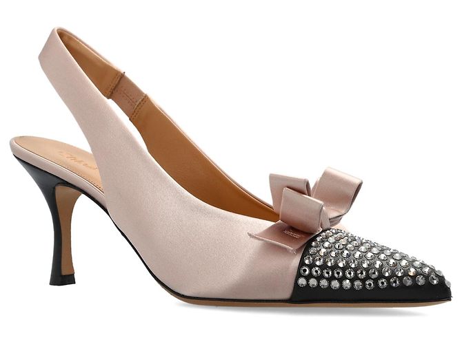 Chloé Alba zapatos slingback de satén rosa - vista 2
