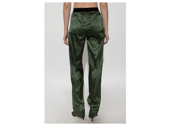 Pantaloni in seta verde Tom Ford - vista 2