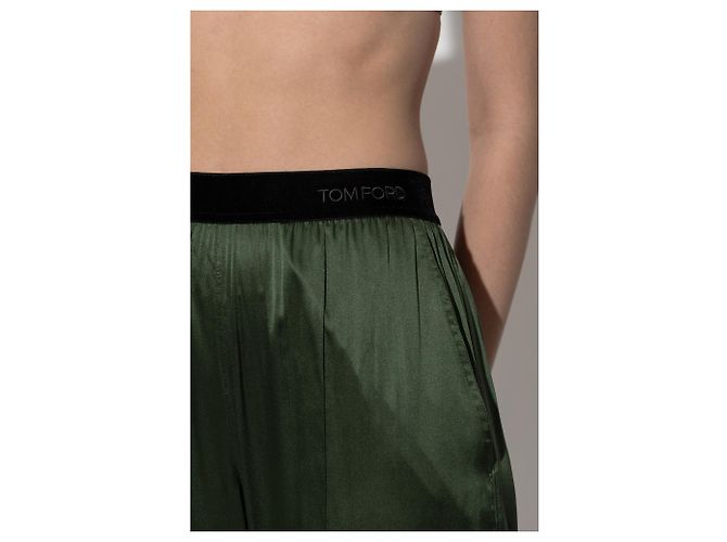 Pantaloni in seta verde Tom Ford - vista 3