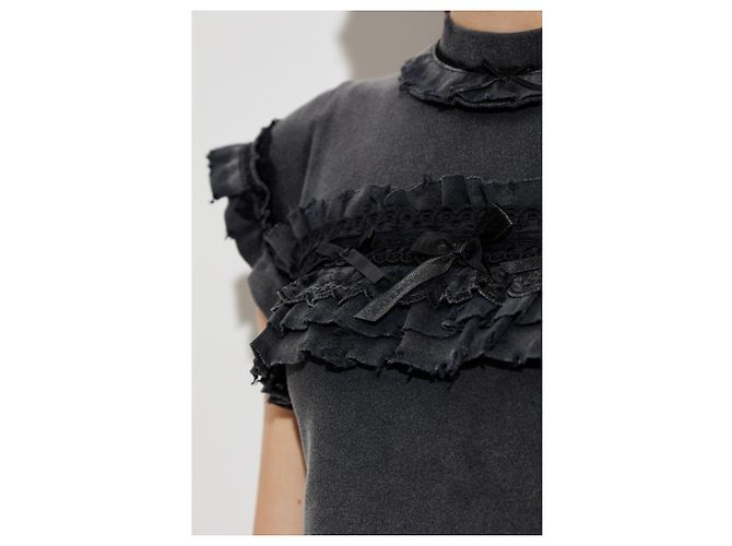 Balenciaga T-Shirt mit dekorativen Rüschen - Ansicht 4