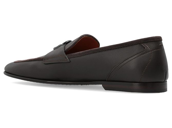Mocassins en cuir marron Dolce & Gabbana - vue 3