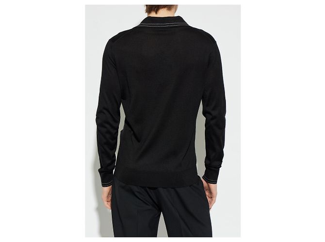 Polo de seda de manga comprida preto Dolce & Gabbana - vista 2