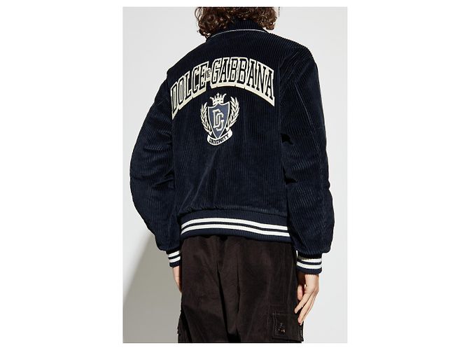 Dolce & Gabbana Corduroy jacket with embroidered logo - view 2